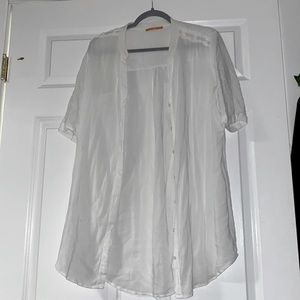 Thin white button up perfect for a beach cover up or night gown